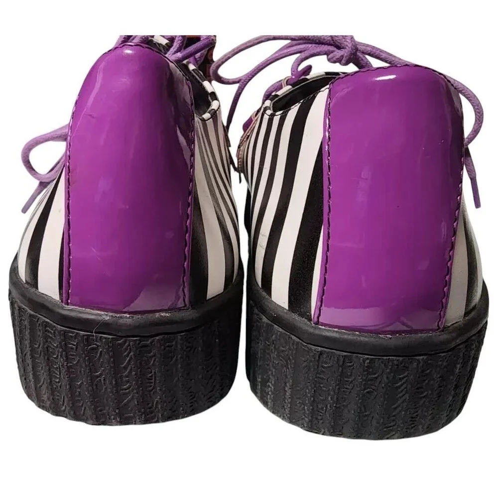Strange Cvlt Krypt Scary Jack Striped Platforms Size 11 Halloween
